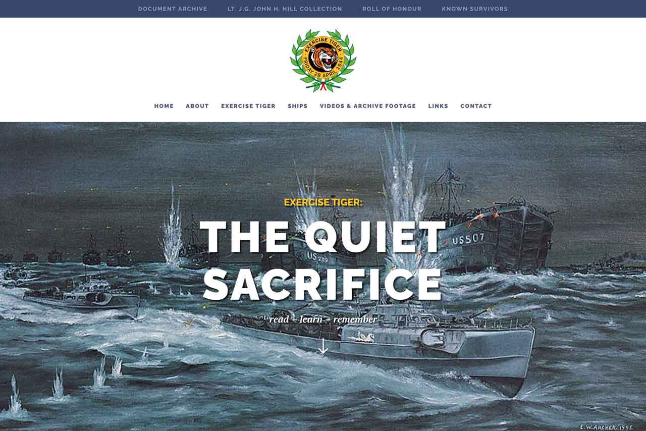 The Exercise Tiger home page designed by GWL Creative.